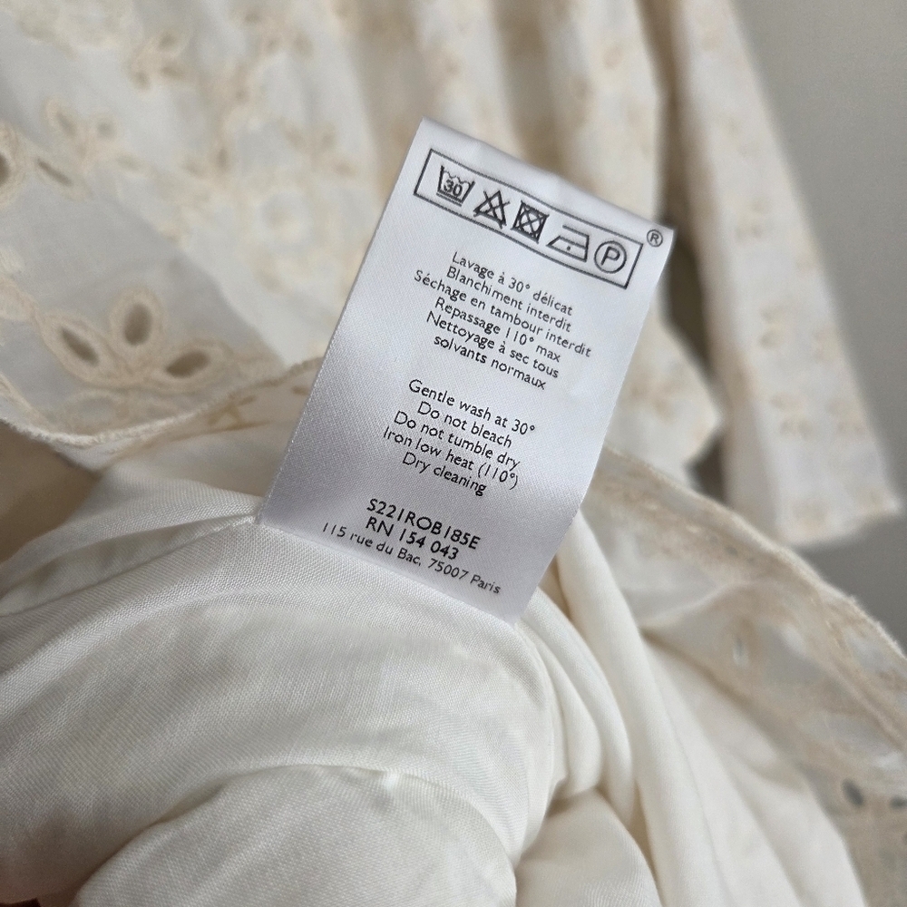 Sezane Asianne Dress in Ecru size 38 NWT - Picture 13 of 13